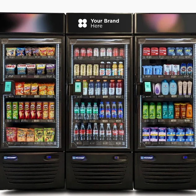 Interior shelving of a machine.